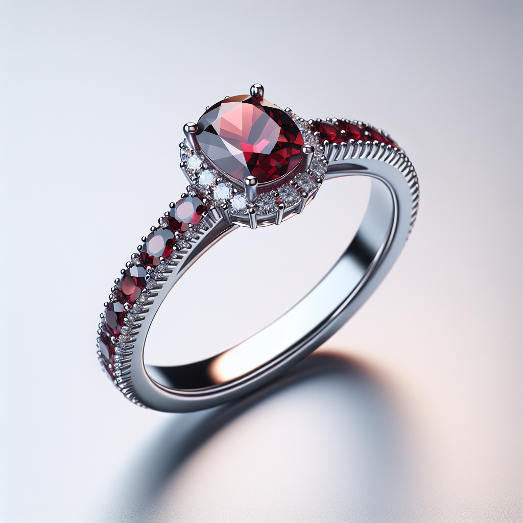 Platinum Cushion Cut Garnet Eternity Band