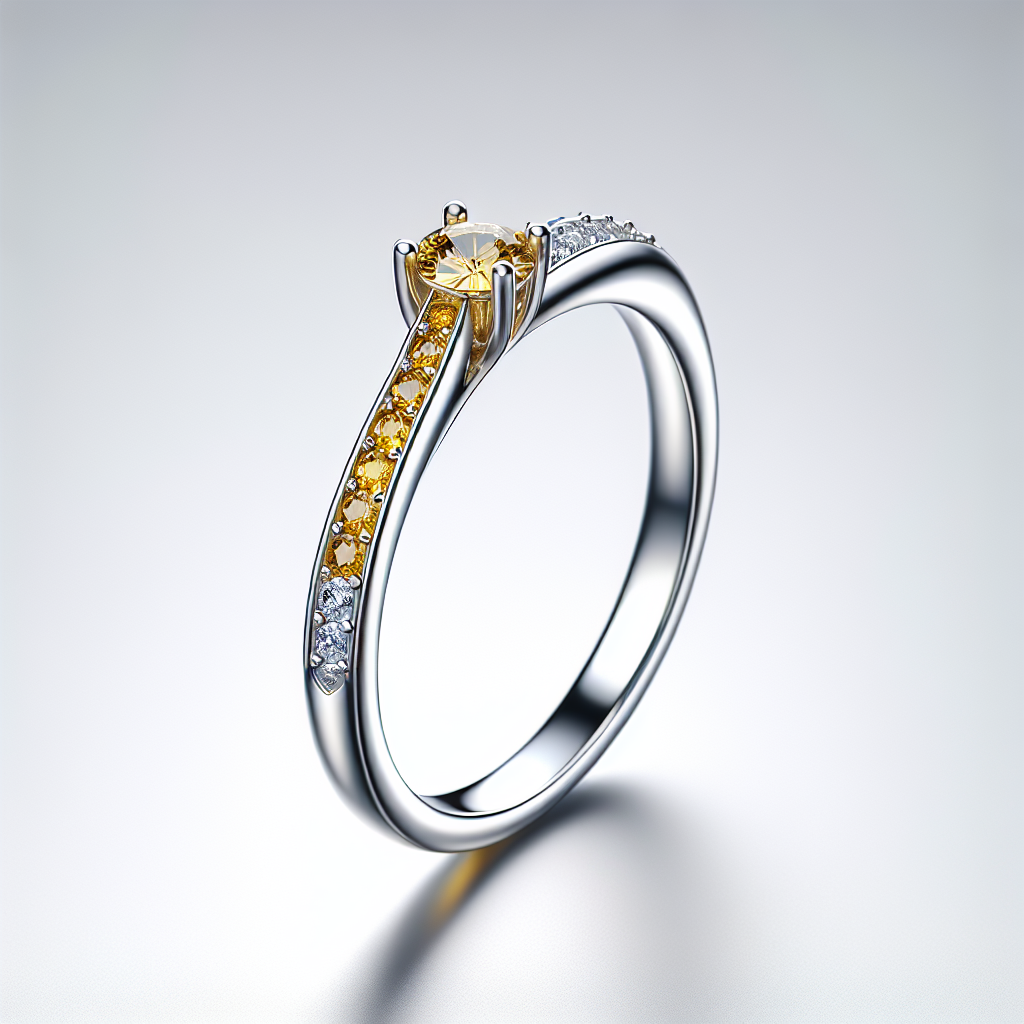 Minimalist Sparkle Diamond and Yellow Sapphire Ring