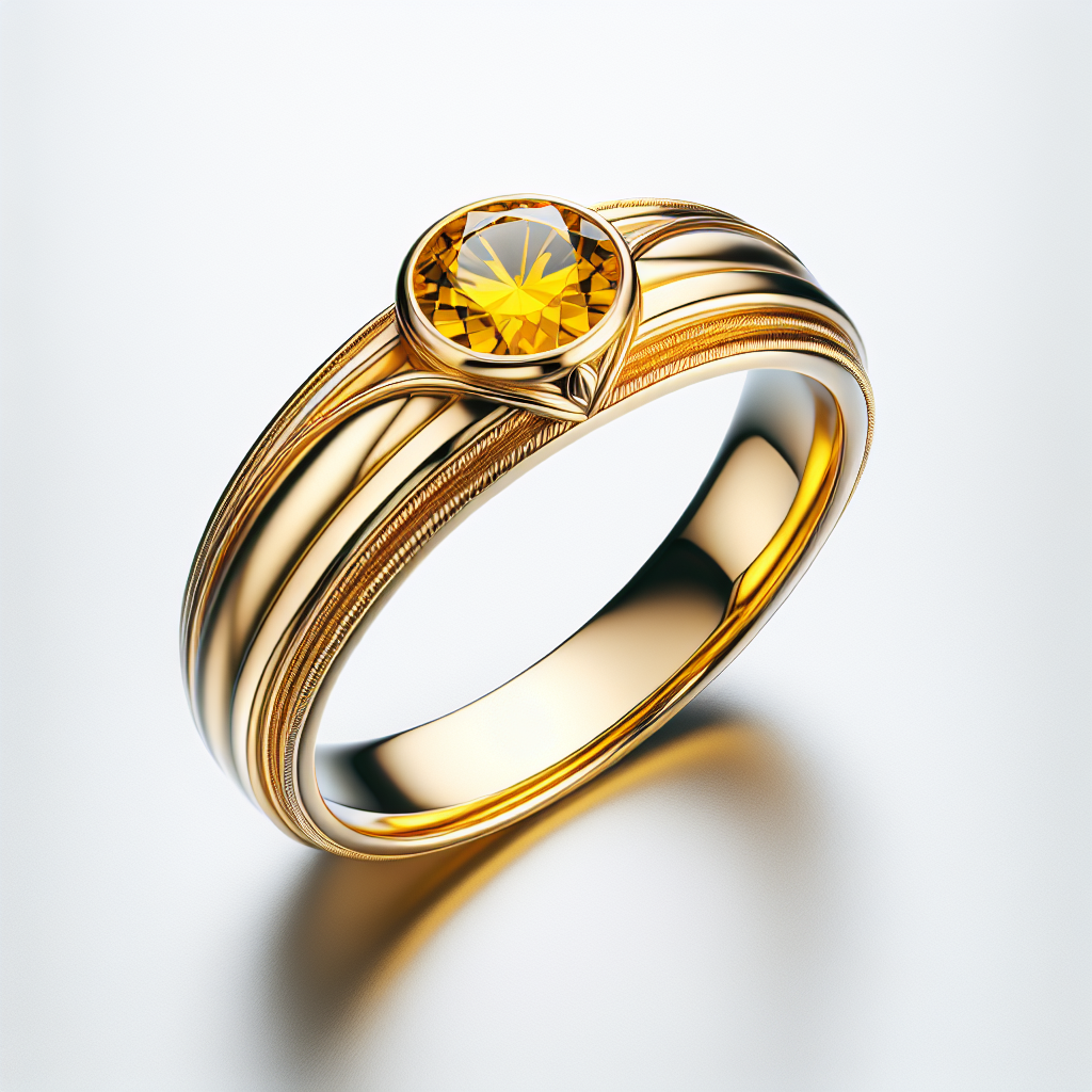 Modern Fusion Diamond and Yellow Sapphire Men's Ring