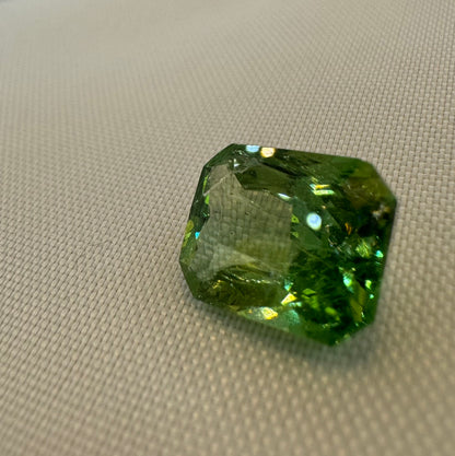 GIA Certified Tsavorite - 6.04ct - Radiant Mixed Cut