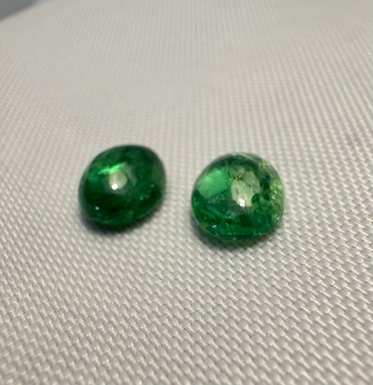 Tsavorite Matching Pair - 3.02cttw - Oval
