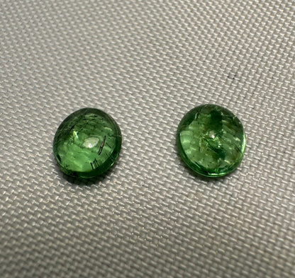Tsavorite Matching Pair - 2.11 cttw - Oval