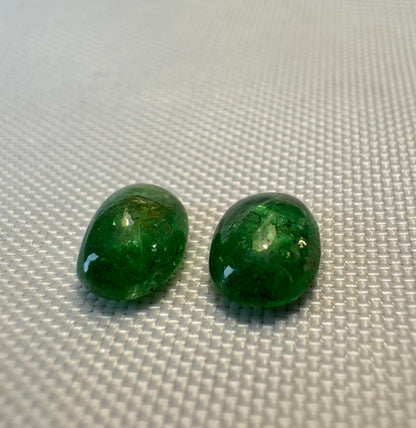 Tsavorite Matching Pair - 2.55 cttw - Oval