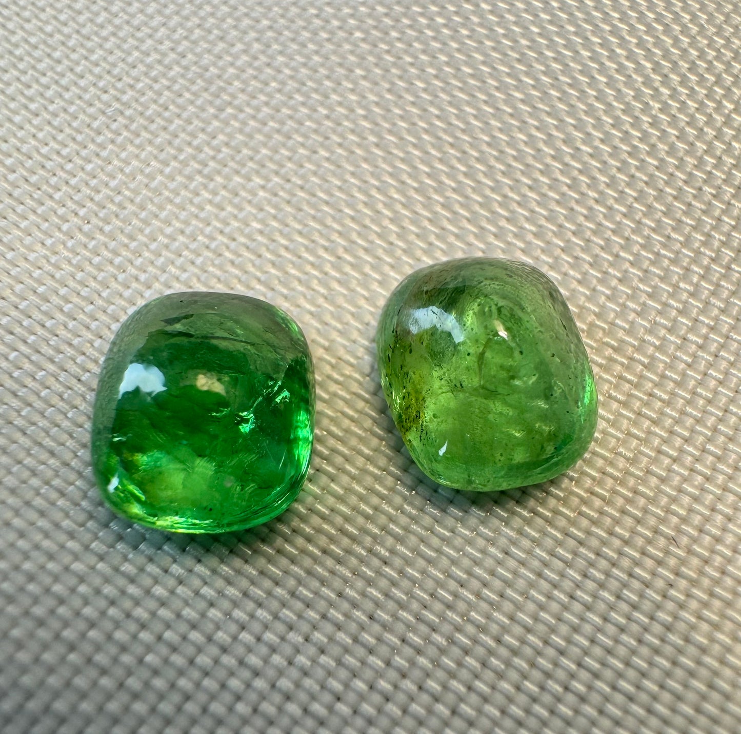 Tsavorite Matching Pair - 3.53 cttw - Rectangular Cushion