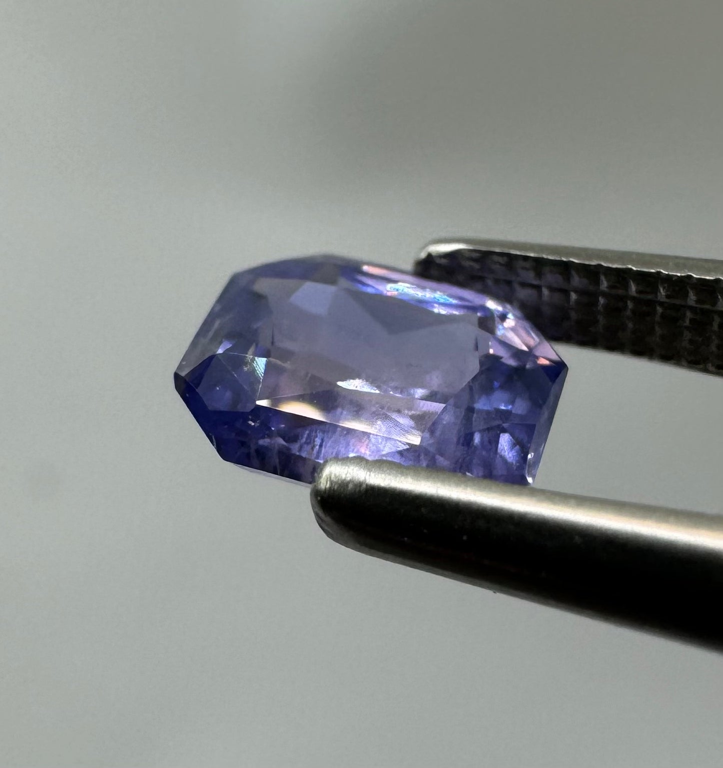 Natural Violet Sapphire - 0.93ct - Radiant Step Cut