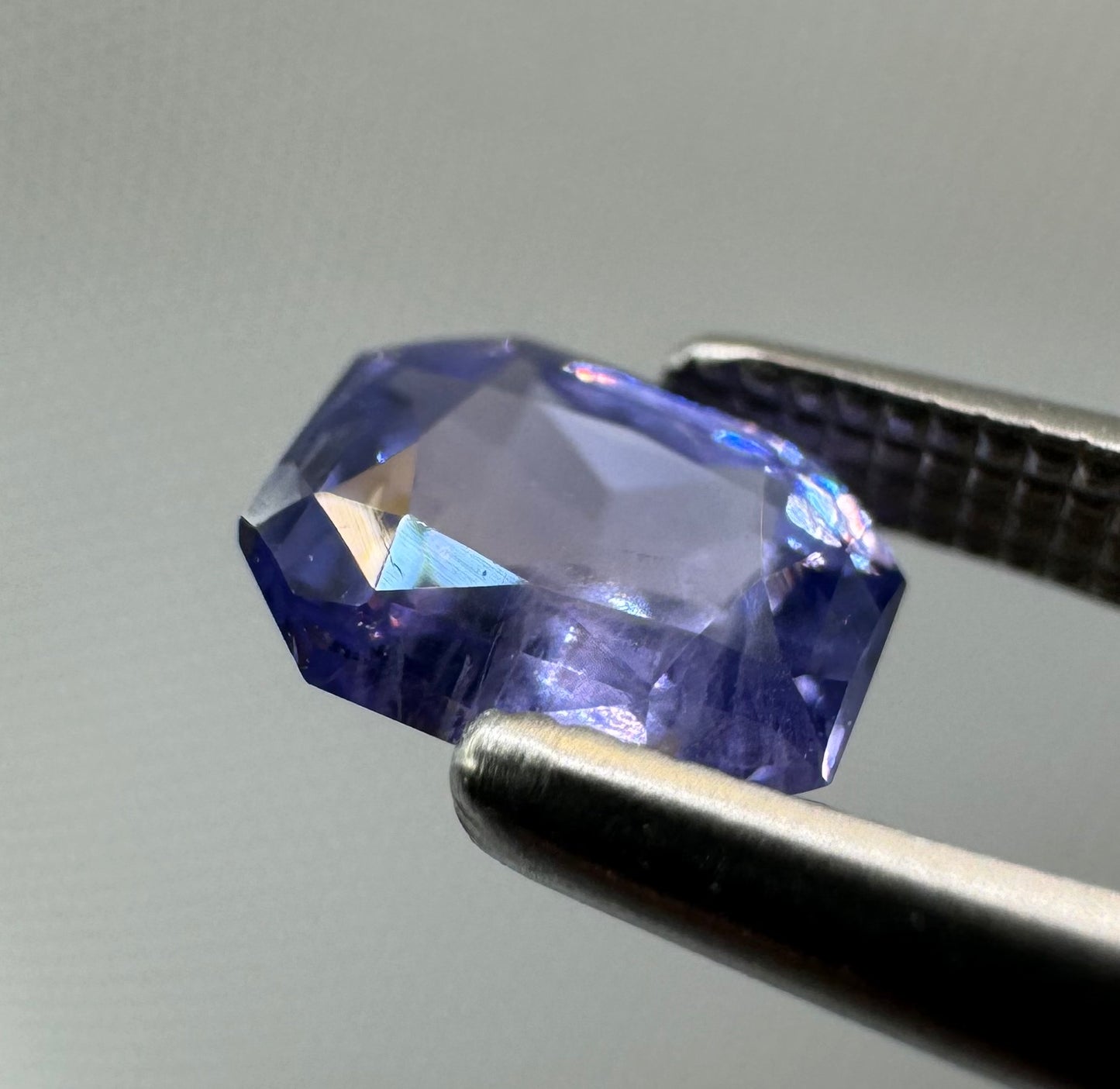Natural Violet Sapphire - 0.93ct - Radiant Step Cut