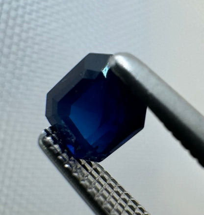 Natural Blue Sapphire - 0.67ct - Octagon Step Cut