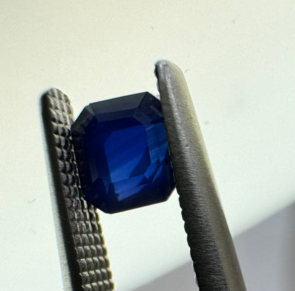 Natural Blue Sapphire - 0.67ct - Octagon Step Cut