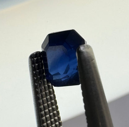 Natural Blue Sapphire - 0.67ct - Octagon Step Cut