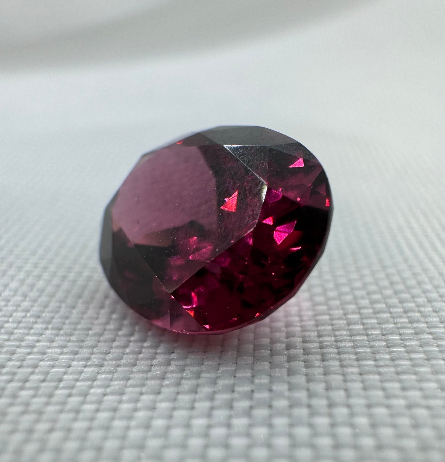 GIA Certified Natural Rhodolite Garnet Purplish Red Modified Brilliant Cut
