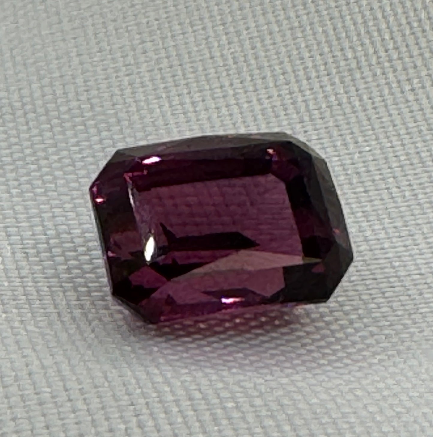 Natural Rhodolite Garnet 5.99ct Purplish Red Octagonal-Radiant cut
