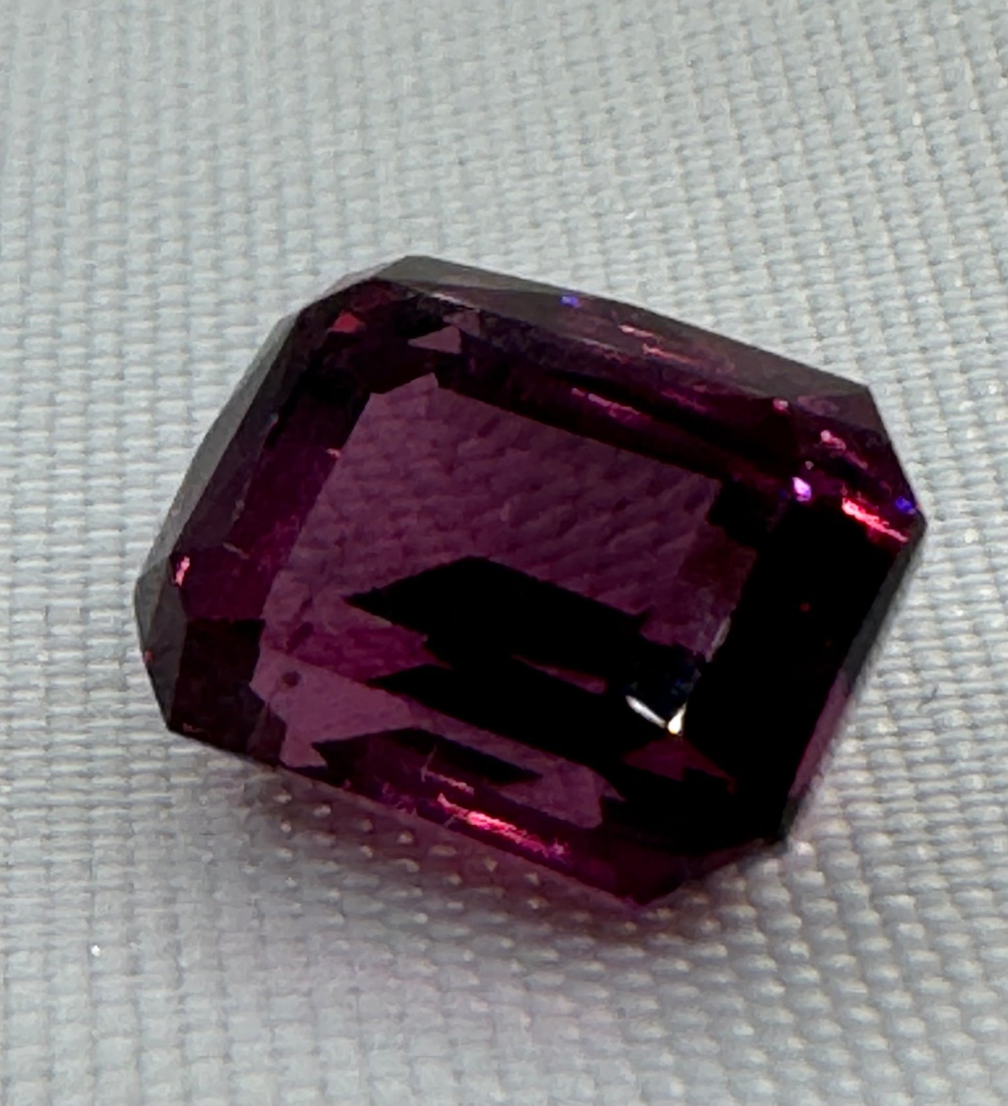 Natural Rhodolite Garnet 5.99ct Purplish Red Octagonal-Radiant cut