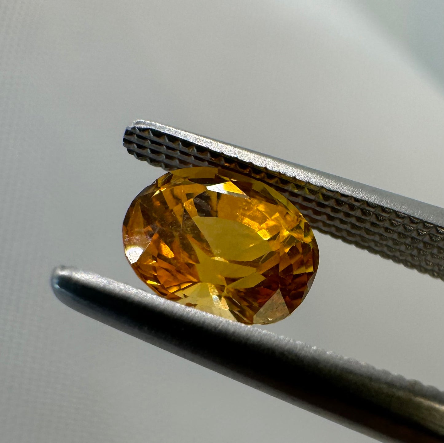 Natural Orange Sapphire - 1.29ct - Oval Mixed Cut