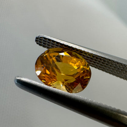 Natural Orange Sapphire - 1.29ct - Oval Mixed Cut