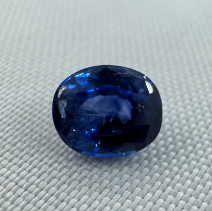 GIA Certified Natural Blue Sapphire - 1.37ct - Oval Mixed Cut