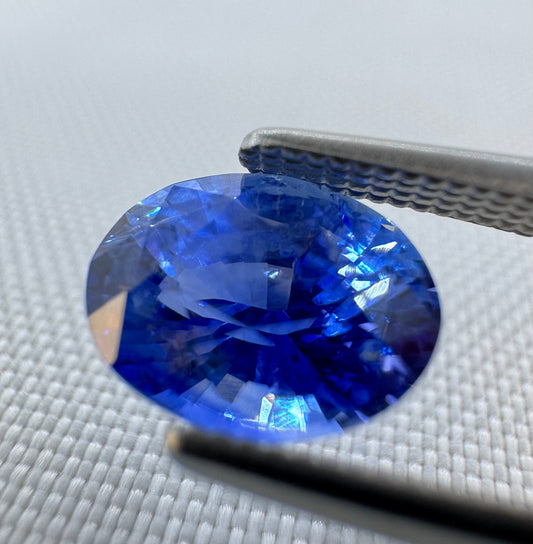GIA Certified Natural Blue Sapphire - 1.53ct - Oval Mixed Cut