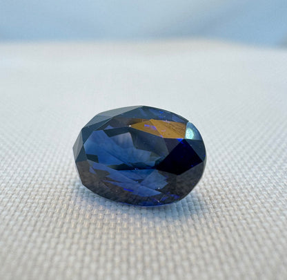 GIA Certified Natural Blue Sapphire - 3.06ct -Oval Mixed Cut