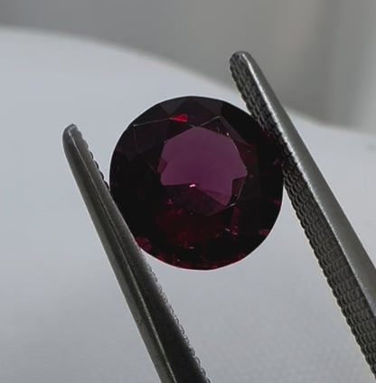 Rhodolite Garnet | Purplish Red | Round Cut | 2.09 CT