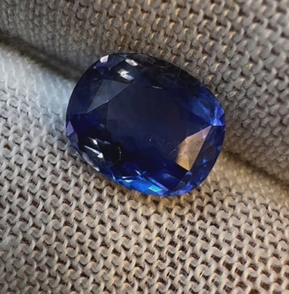 GIA Certified Natural Blue Sapphire - 1.87ct - Rectangular Cushion