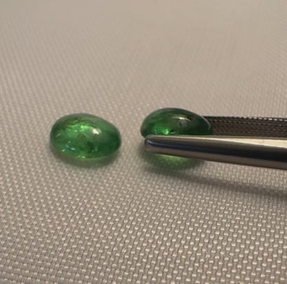 Tsavorite Matching Pair - 3.02cttw - Oval
