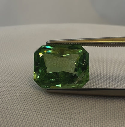 GIA Certified Tsavorite - 6.04ct - Radiant Mixed Cut