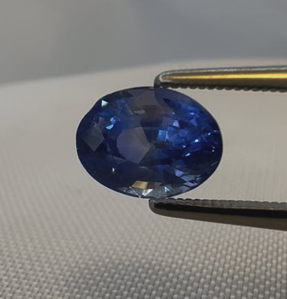 GIA Certified Natural Blue Sapphire - 2.30ct - Oval Mixed Cut