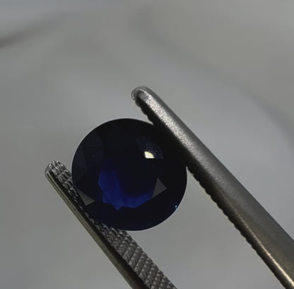 GIA Certified Natural Blue Sapphire 1.16ct Round Mixed Cut