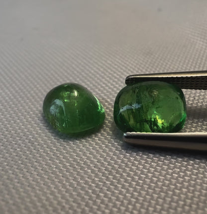 Tsavorite Matching Pair - 3.53 cttw - Rectangular Cushion